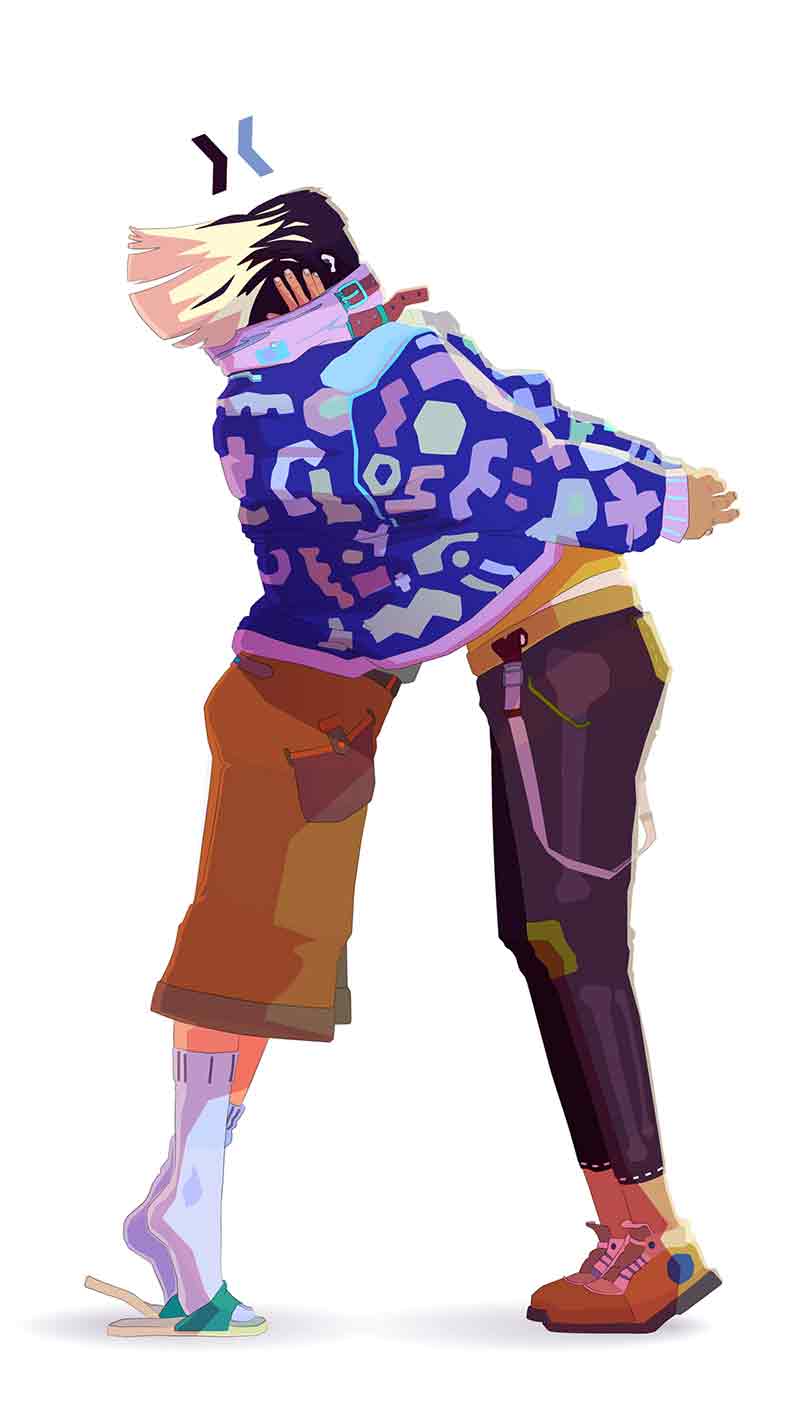 jongen en meisje versmelten in omhelzing