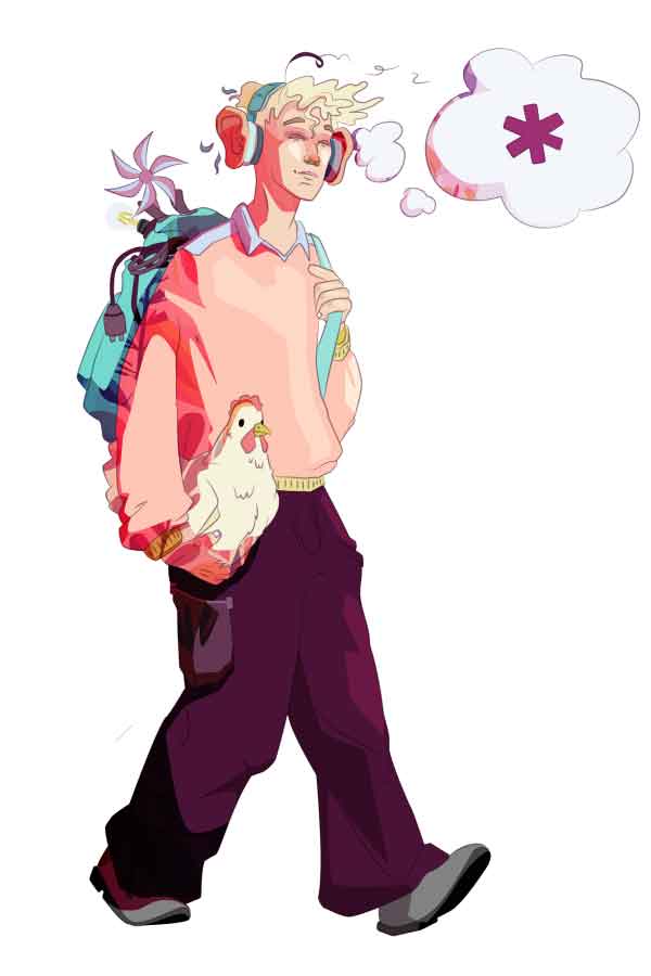 student gaat naar school op erfgoedsite in Gent